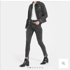 Everlane high rise skinny jeans in washed black